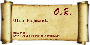 Olsa Rajmunda névjegykártya